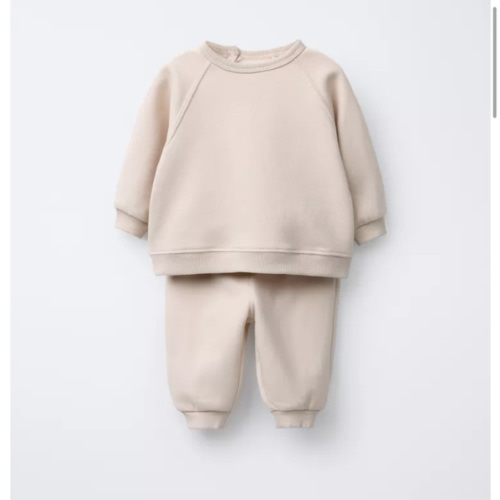 SWEATSHIRT AND JOGGER SET WITH BRUSHED INTERIOR - Light beige | ZARA United States