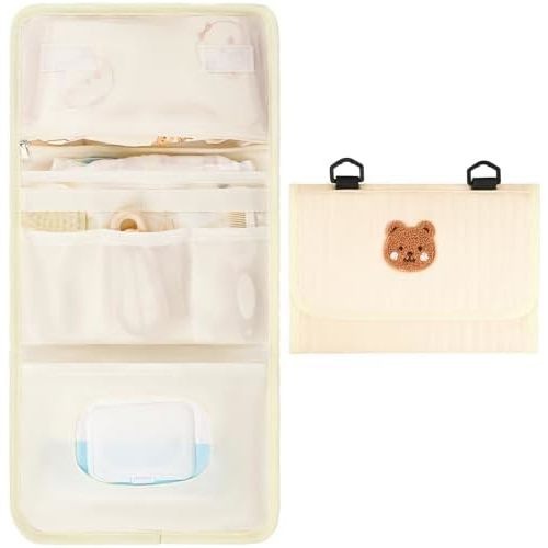 Diaper Bag Organizer,Foldable Small Diaper Pouch,Baby Travel Purse,Mom Bag for Outdoor