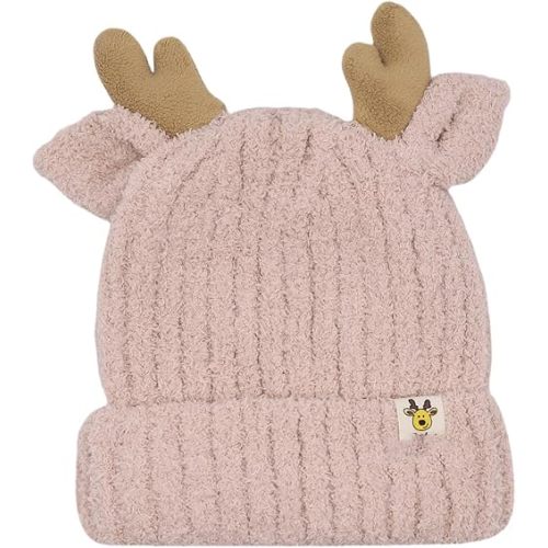 Baby Beanie Hat Cute Antlers Reindeer Crochet Knitted Hat Winter Warm Cap for Toddler Boys Girls