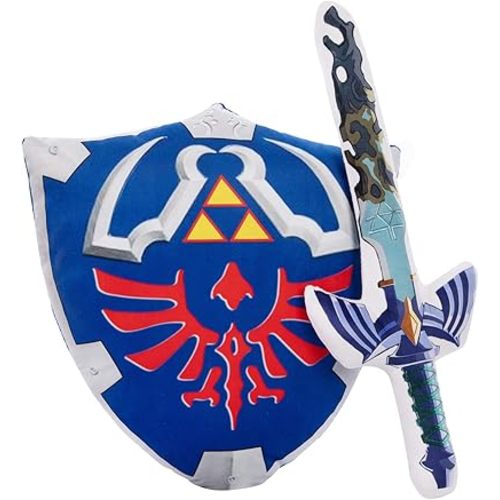 Cosplay Master Sword Hylian Shield Soft Wearable Throw Pillow 15.75 INCH