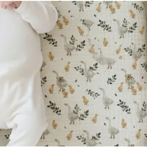 Muslin Sheets for Newton Cribs - Organic Cotton Fitted for Bedside Sleeper, Mini, Travel, Deluxe