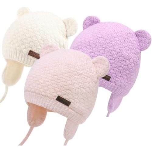 Gorro para Bebés y Niños, Suave y Cálido, Tejido Trenzado, Beanie para Niñas, Gorras de Otoño e Invierno