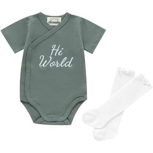 mimixiong Cotton Newborn Baby Romper Coming Home Outfits Bodysuit