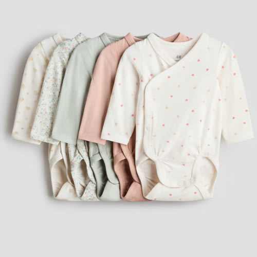 5-PACK WRAPOVER BODYSUITS