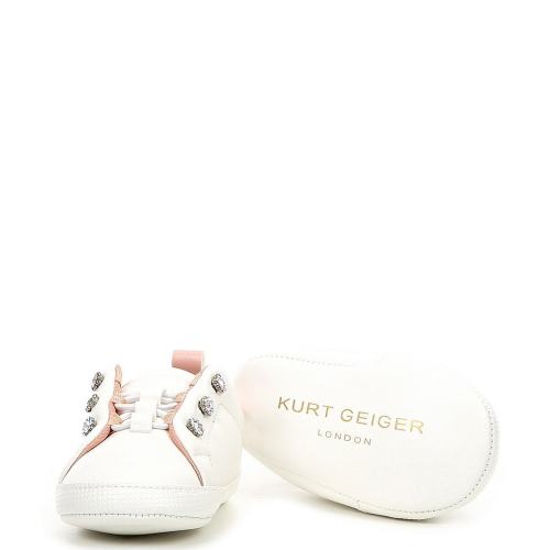 Kurt Geiger London Girls' Liviah Jewel Ornamented Sneaker Crib Shoes (Infant)