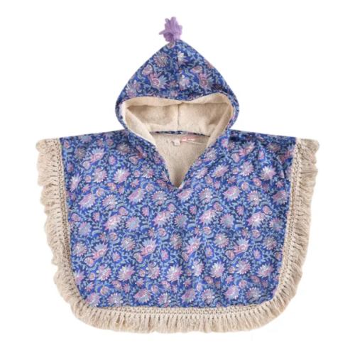 Mael bath poncho in organic cotton | Dark Blue