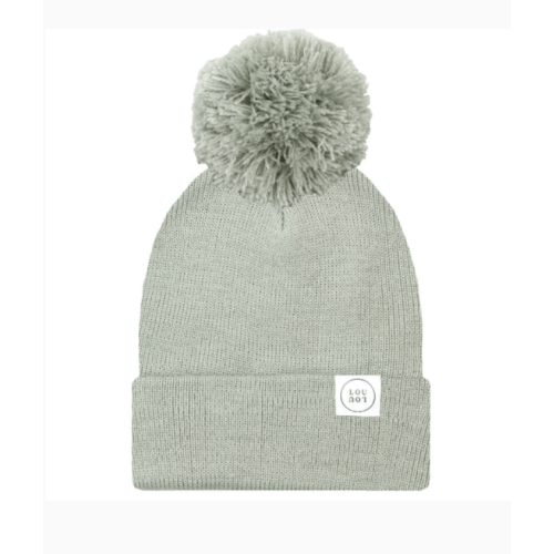Beanie with Pom - Pewter