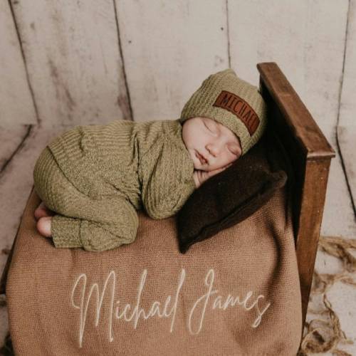 Baby Boy Coming Home Outfit | Personalized Waffle Set | Newborn Going Home Outfit | Baby Shower Gift | Hospital Outfit