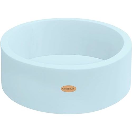 BLUE Baby Ball Pit 35.4" Soft Round Memory Foam Ball Pits NOT Included Balls Indoor Outdoor Playpen for Babies Toddlers Kids Great Gift for Girls Boys, Blue