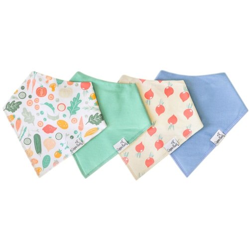 Set of 4 Bandana Bibs, Veggies