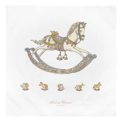 Organic Swaddle Blanket Rocking Horse
