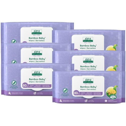 Aleva Naturals Bamboo Baby Wipes, 480 Count