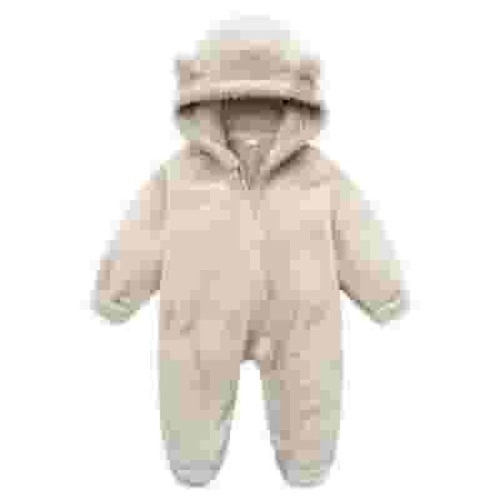ZyeKqe Winter Baby Clothes Warm Fleece Thick Onesie Ear Hooded Jumpsuits Newborn Boys Girls Romper Kids Coats Jackets
