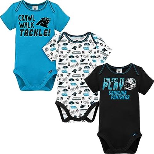 Gerber NFL Unisex Baby Nfl Team 3 Pack Short Sleeve Onesie Bodysuit