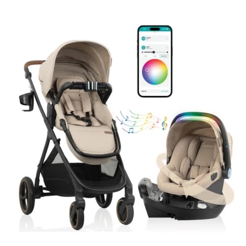 Evenflo Shyft Intuiti+ Travel System Featuring Revolve180 LiteMax NXT with Sensory Soothe