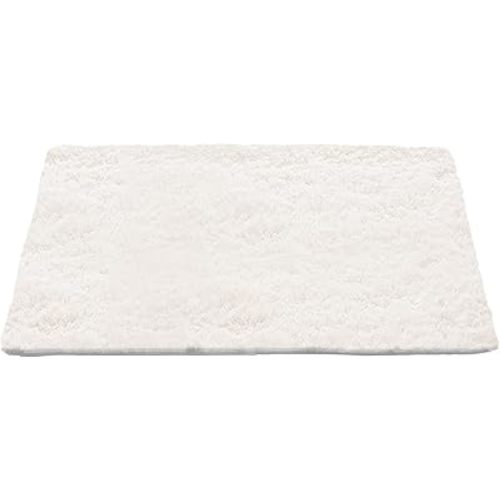 Rectangle Rug for Play Tent, Decorative Area Rug, Fluffy Soft Mat Pad for Kids Room Playhouse Nursery Room, Children Room Decor Dormitory Velvet 50.5" Lx38.5 W White