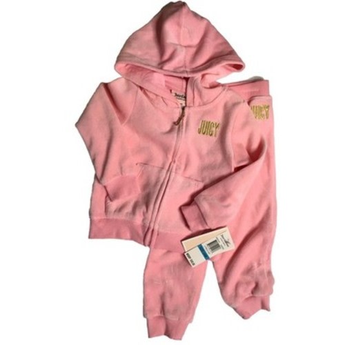 JUICY COUTURE 2 PC Choose Juicy HOODED JOGGER SET BABY~TODDLER 12-18M-24M 3T NWT