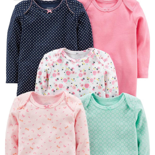 Simple Joys by Carter's baby-girls 5-pack Long-sleeve Bodysuit