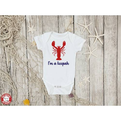 Maine Lobster Baby Onesie - "I'm a Keepah" Gerber® Bodysuit