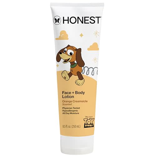 The Honest Company Moisturizing Face + Body Lotion, Fast Absorbing, Dermatologist Tested, Hypoallergenic, Disney and Pixar's Toy Story, Orange Creamsicle