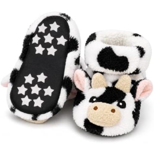 Baby Boys Girls Booties Newborn Baby Shoes Unisex Winter Warm Infant Slippers for Toddler First Walker Shoes Cozy Fleece