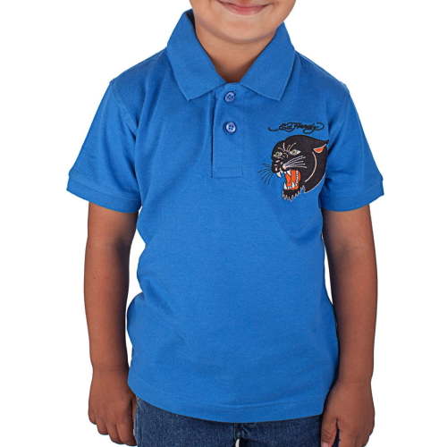 Ed Hardy Little Boys' Panther Polo Shirt - Cobalt - 2/3