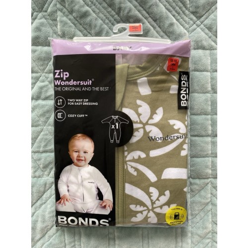 Size 1 Boys Bonds Zip Wondersuit Size 12-18 Months