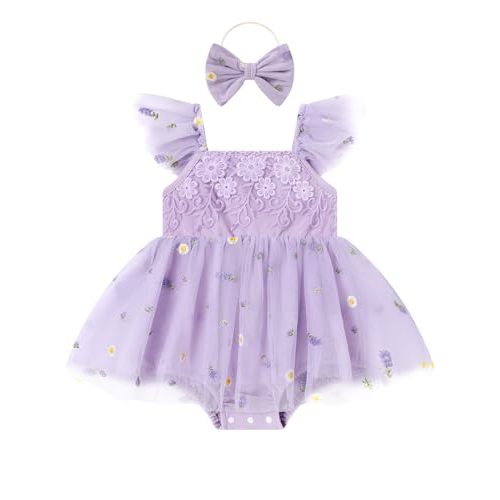 Baby Girl Dress Tulle Summer Ruffe Sleeveless Romper+Headband 2Pcs Infant Dresses Girls Birthday Outfit 0-18M