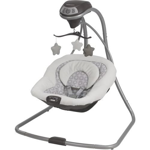 Graco Simple Sway Baby Swing, Side‑to‑Side Sway, Infant Swing with 6 Speeds, Vibration, Abbington