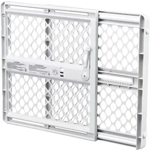 MYPET Universal Pet Gate: 26” - 42” Wide Dog Gate for Doorways with Pressure Fit or Swinging Door Hardware Mounting Types Included: 26" Tall; Gray