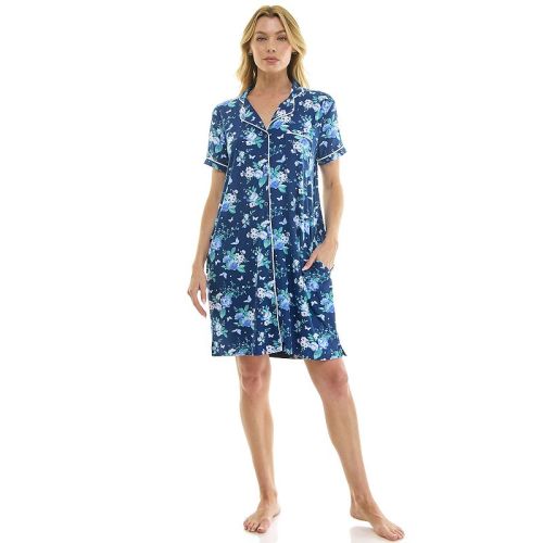 Women's Croft & Barrow® Notch Collar Short Sleeve Gown