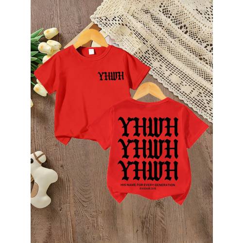 Little Boy Short-Sleeved T-Shirt - Cross & "GOOD NEWS" Print, Comfortable And Versatile Boys' Clothing, Spring And Summer Casual Short-Sleeved Top