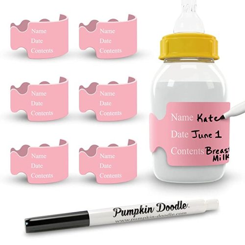 Pumpkin Doodle The Original Write and Reuse Baby Bottle Labels for Daycare