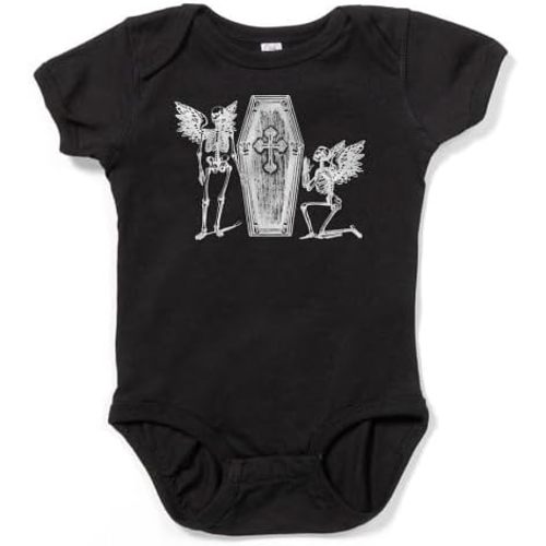 CafePress Winged Skeletons and Coffin Infant Baby Bodysuit Romper