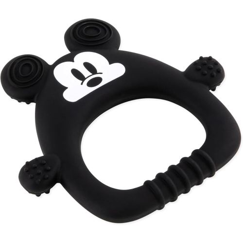 Bumkins Disney Baby Teething Freezer Toy Keys Rings, Soft Flexible Platinum Silicone Pacifier, Safe to Chew, Cool Teether Gum Relief, Essentials for Babies 3 Months, Freezable, Sensory, Mickey Mouse