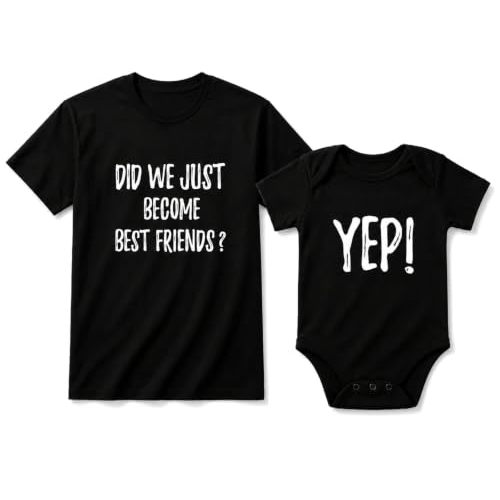 Tstars Big Brother Little Bro Best Friends Matching Set Shirt Baby Bodysuit | Soft cotton matching sibling set; great for baby announcement, sibling reveal, going home, brothers photo gift