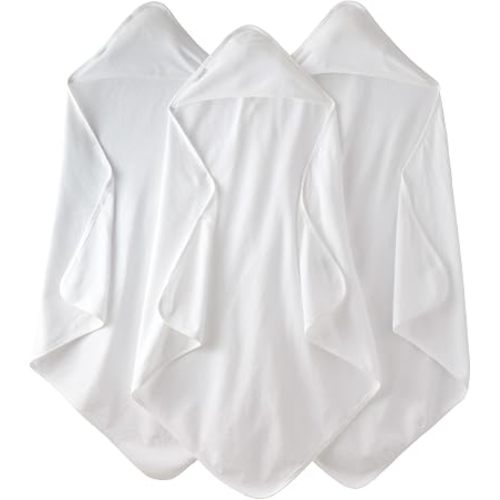 Butterblu Harper - 100% Organic Cotton Hooded Towels, 3-Pack, White