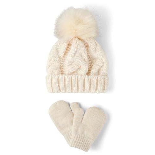 The Children's Place Unisex Baby And Toddler Winter Hat and Mittens Cold Weather Set