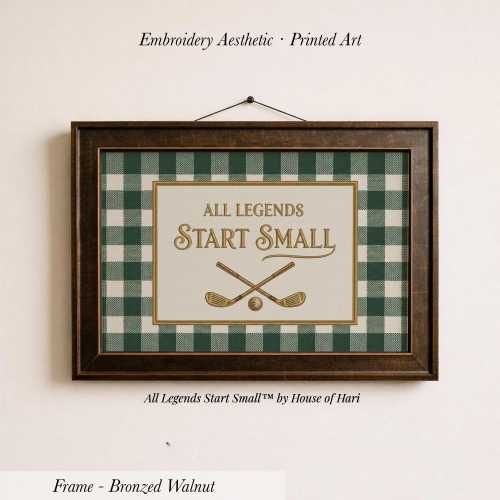 All Legends Start Small Print ∙ Vintage Sports Golf Nursery Wall Art ∙ 1773