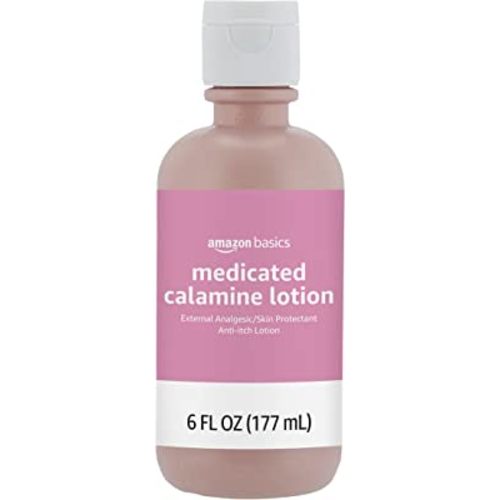 Amazon Basics Medicated Calamine Anti-Itch Lotion, Analgesic Skin Protectant, 6 Fluid Ounces, 1-Pack (Previously Solimo)