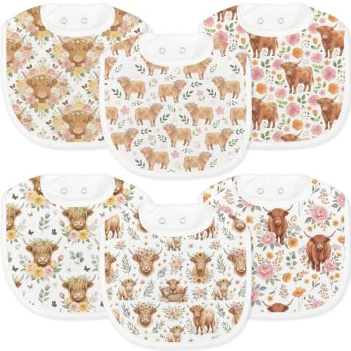 Baby Bibs for Baby Boys Girls 6-Pack