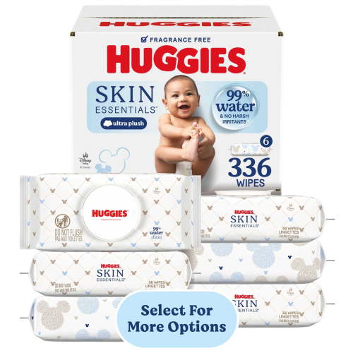 Huggies Skin Essentials Hypoallergenic Baby Wipes, Sensitive Wipes, 6 Packs, 336 Wipes