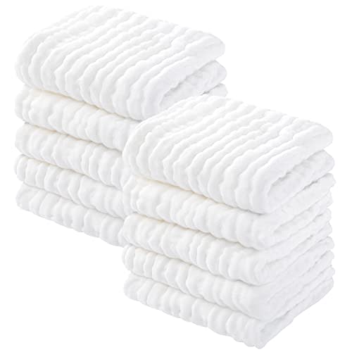 Baby Washcloths White, 10 Pack – Yoofoss