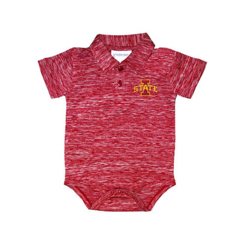 Iowa State Cyclones CARDINAL Baby Space Dye Polo Romper - 10191082