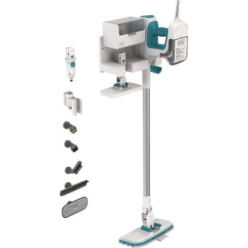 BLACK+DECKER Steamer, 7 Attachments for Multipurpose Cleaning, Includes Storage Wall Mount (BHSM15FX10)