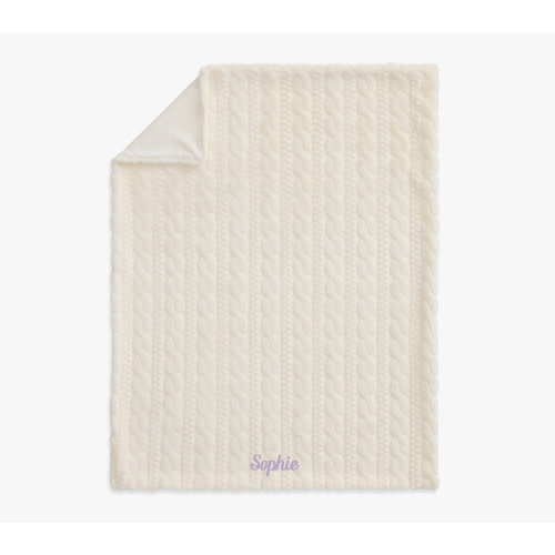 Cozy Cable Faux Fur Baby Blanket