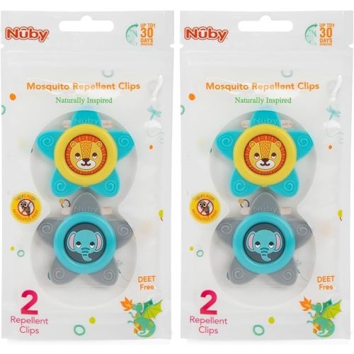 Dr. Talbot's Mosquito Clips for Baby & Toddler with Naturally Inspired Ingredients, Citronella & Lemongrass, DEET Free, 2 Pack (2 Clips)