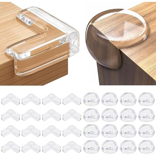 32 Pack Corner Protector Baby, Table Corner Protectors for Baby Corner Protector Guards Clear Corner Protectors for Furniture Corner Protectors Corner Guards Baby Proof Corner Covers Baby Safety