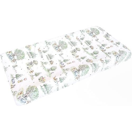 Premium Diaper Changing Pad Cover Hundred Acre Wood by Copper Pearl