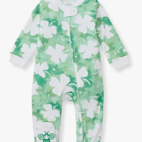 Burt's Bees Baby Boys Sleep and Play PJs, 100% Organic Cotton One-Piece Zip Front Romper Jumpsuit Pajamas